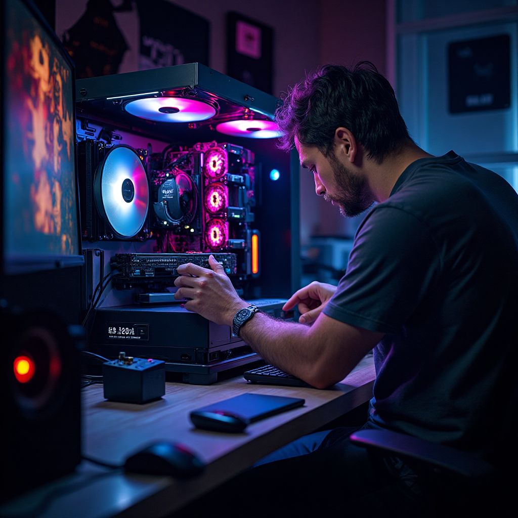 Custom PC building area